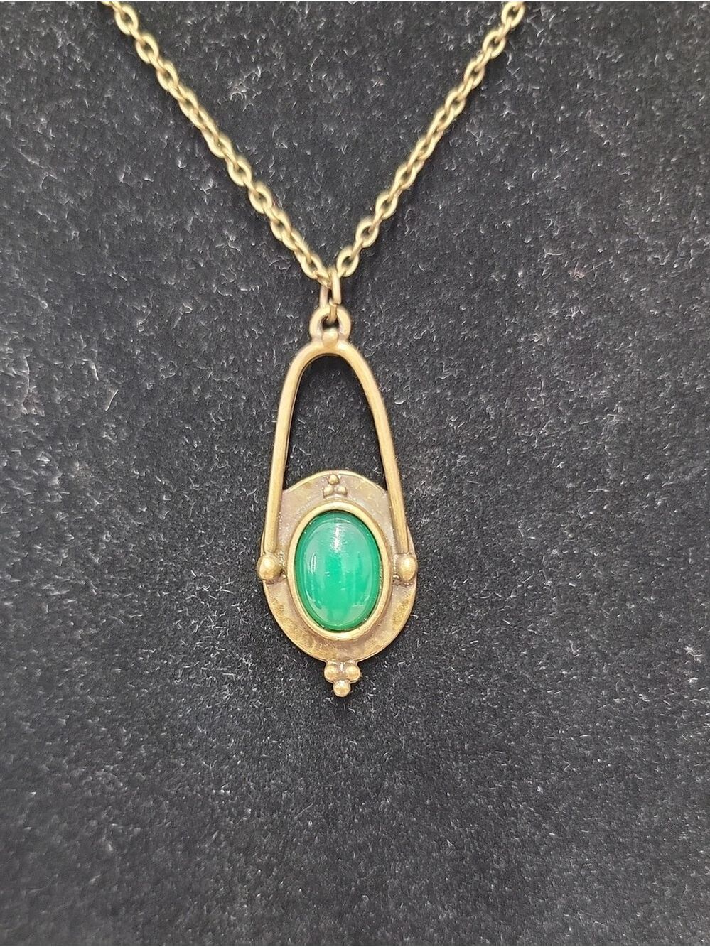 One of a kind Uranium Glass Necklace - Picture 2 of 8